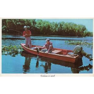 Fishing Is Good Unposted Postcard In Florida Waters